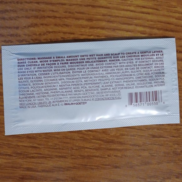 (Malin+Goetz) peppermint shampoo 5 ml - Picture 2 of 2